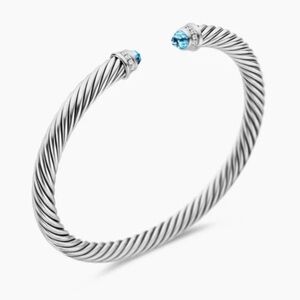 David Yurman Bracelet with Blue Topaz and Diamonds